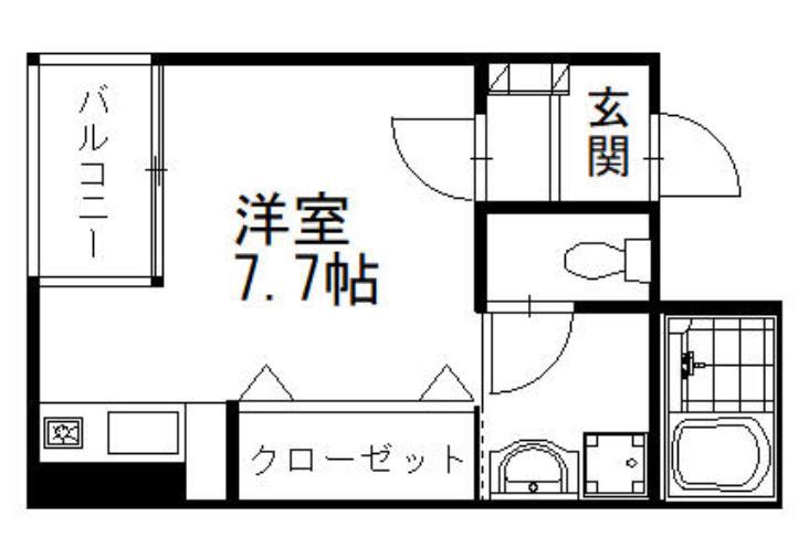プレ上甲子園(ワンルーム/3階)の間取り写真