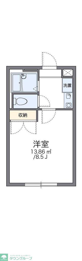 レオパレスサワ(1K/1階)の間取り写真