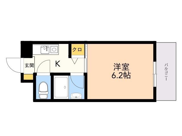 アバンダント21(1K/3階)の間取り写真