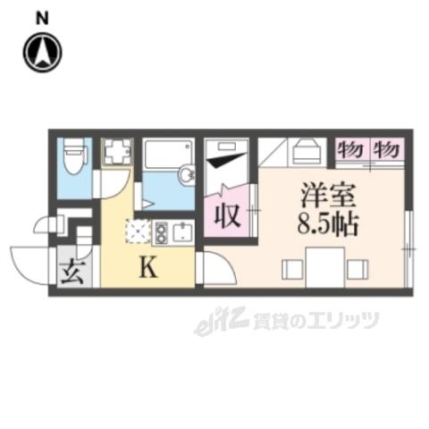 レオパレスGS1(1K/1階)の間取り写真