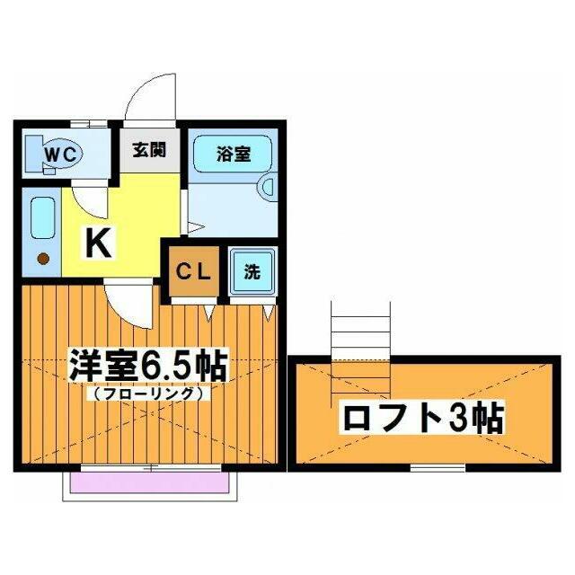 グレイス大原(1K/2階)の間取り写真