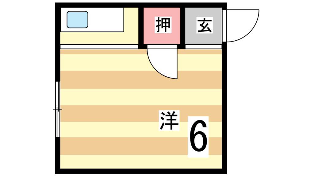 宮本マンション(ワンルーム/2階)の間取り写真