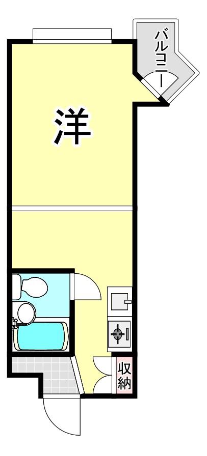 COLLECTION塚口本町(ワンルーム/3階)の間取り写真