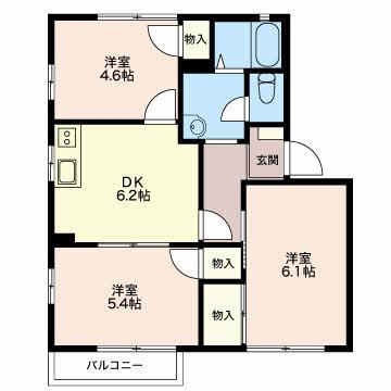 フレグランス西本郷 A(3DK/1階)の間取り写真