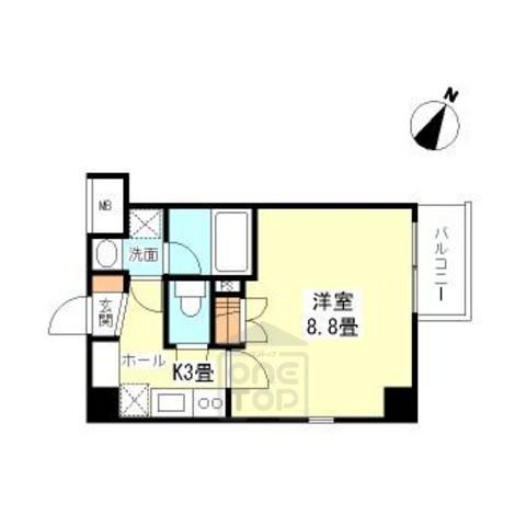 ゆめはうす(1K/2階)の間取り写真
