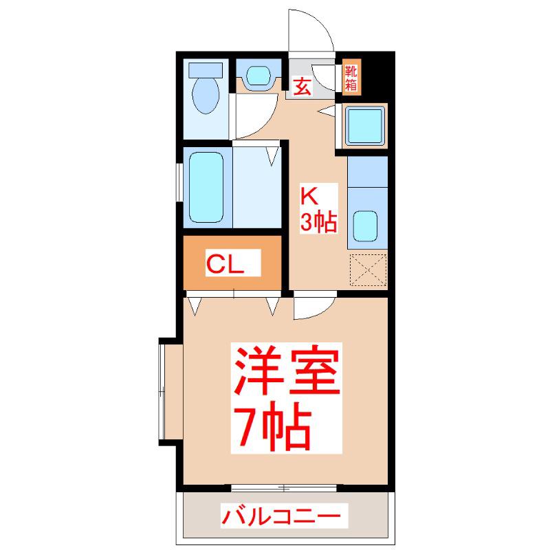 PLEINDOR COURT(1K/5階)の間取り写真