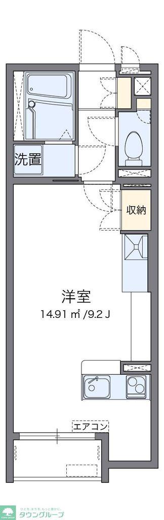 ミランダフェニックス(ワンルーム/2階)の間取り写真