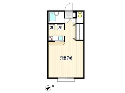 メゾン八番館(ワンルーム/2階)の間取り写真