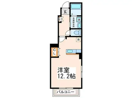 バンブ-フォレスタ-(ワンルーム/1階)の間取り写真