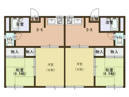 フォーブルノア(2DK/2階)の間取り写真