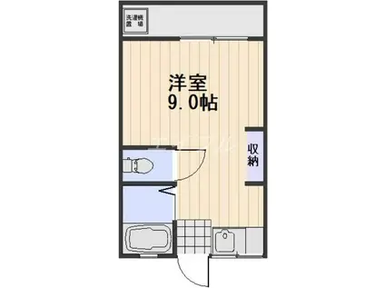 チェルシー青江東(ワンルーム/4階)の間取り写真