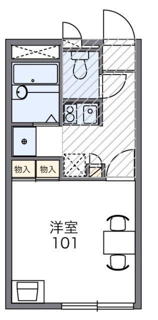 レオパレスポートサイド(1K/2階)の間取り写真