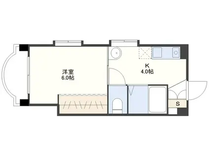 アパルタメントR(1K/2階)の間取り写真