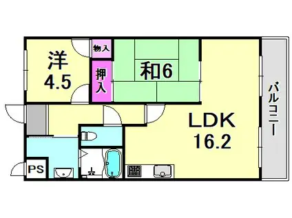 アーデンハウス菊谷(2LDK/1階)の間取り写真