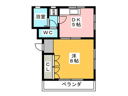 アパーション秀浩(1DK/1階)の間取り写真