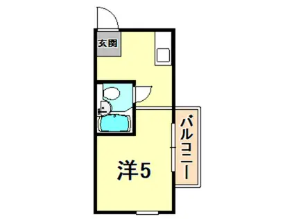 マンションガス灯(1K/3階)の間取り写真