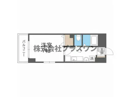 ブリリアントコート心斎橋イースト(1K/10階)の間取り写真
