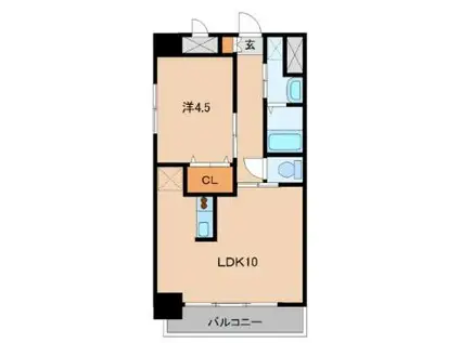 ローゼンコート禄屋(1LDK/3階)の間取り写真