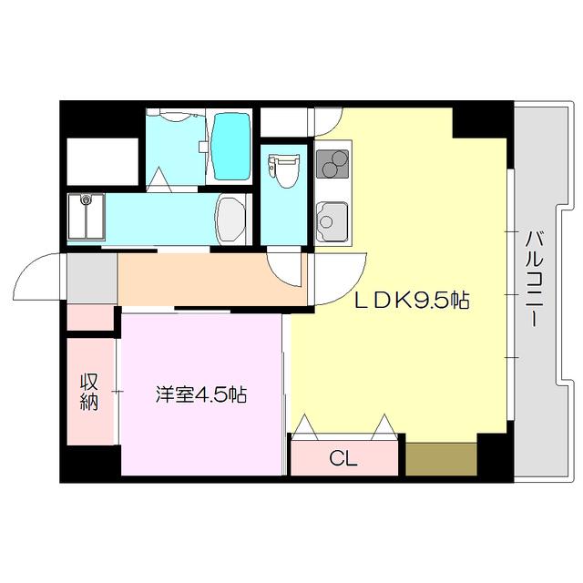 パークモダン新大阪(1LDK/11階)の間取り写真
