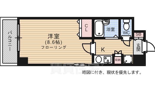 GRACE榎町(1K/5階)の間取り写真