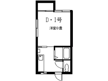 ヴェルデ大町(1K/1階)の間取り写真