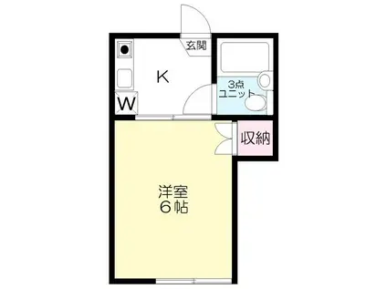 シャトレ清瀬(1K/1階)の間取り写真