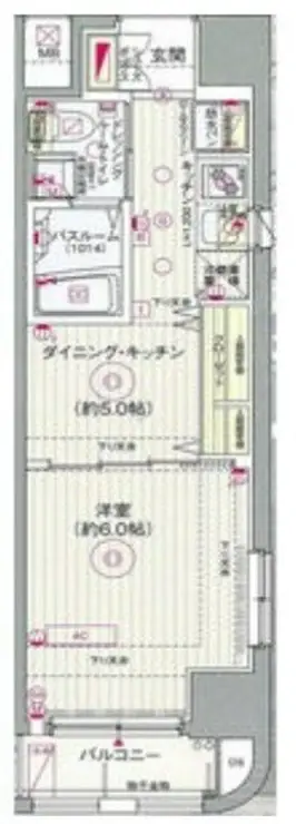 エステムプラザ日本橋レジェンド 5階階 間取り