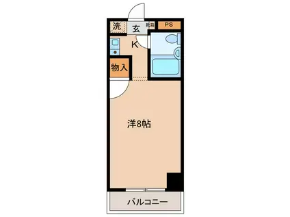 ダイヤコーポ桂川(1K/3階)の間取り写真