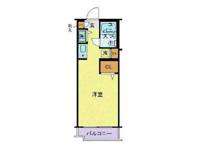 ジョイフル祐天寺(ワンルーム/3階)の間取り写真