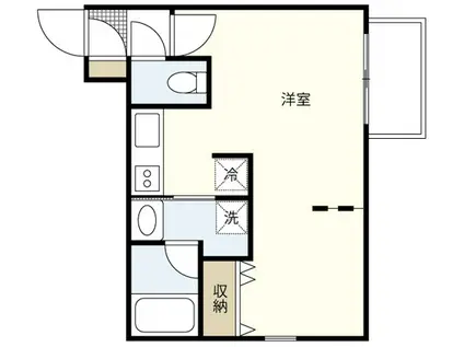 BRANCHE宇品(ワンルーム/3階)の間取り写真