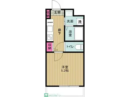 フルセイル玉川学園(1K/1階)の間取り写真