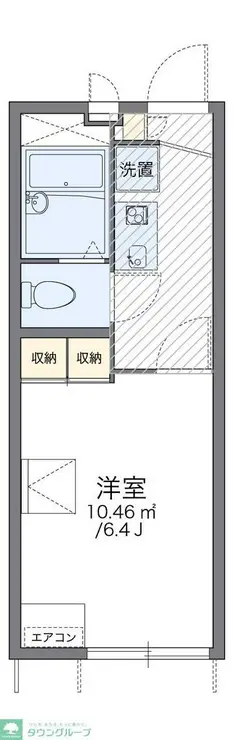 レオパレスフローレンスHN 1階階 間取り