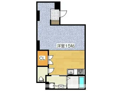 ORIENT BLD 59 TWINS(ワンルーム/1階)の間取り写真