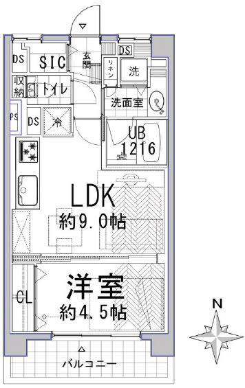 三田マンション(1LDK/2階)の間取り写真