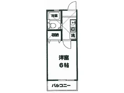 ラベンダー湘南III(1K/2階)の間取り写真