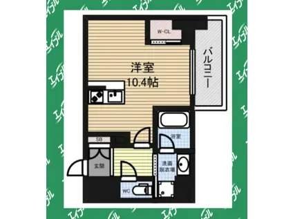 ハーモニーレジデンス名古屋 イースト(ワンルーム/2階)の間取り写真