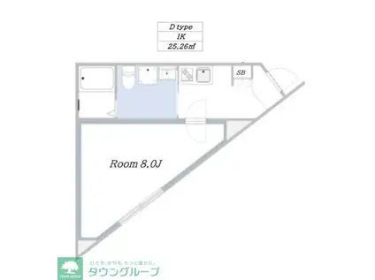 防音マンション プロス千歳烏山 らしくらす(1K/4階)の間取り写真
