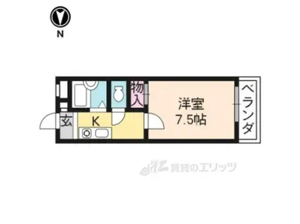 エスティ21(1K/2階)の間取り写真