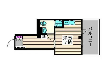 下落合ヒルズ(ワンルーム/4階)の間取り写真