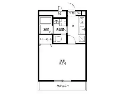 アンプルール フェール フリージア(1K/3階)の間取り写真