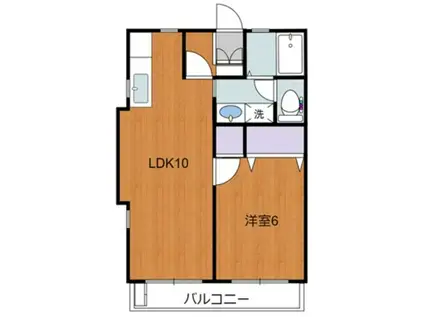 フォンテーヌ(1LDK/1階)の間取り写真