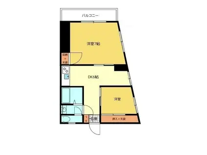 宮園キャピタルマンション(2DK/3階)の間取り写真