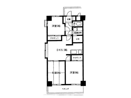 メゾン・ド・アミ(3DK/3階)の間取り写真