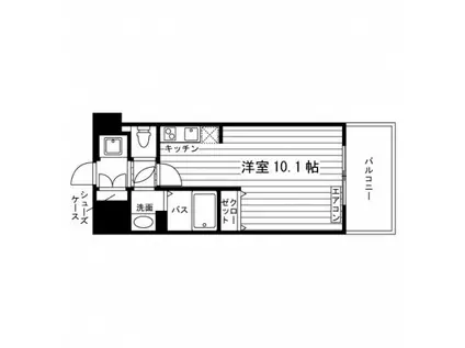学生会館 RIZ NALANDA(ワンルーム/4階)の間取り写真