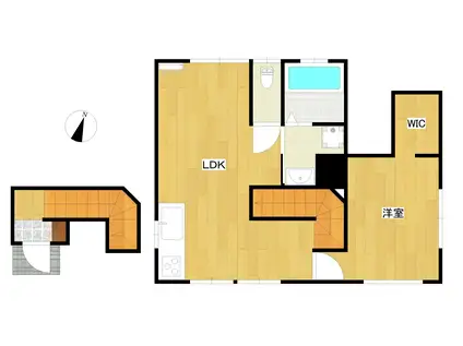メゾンモンレーヴ(1LDK/2階)の間取り写真