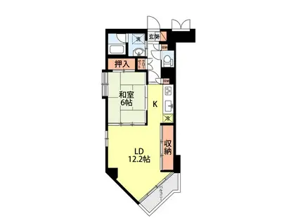 万代アーバン日東(1LDK/11階)の間取り写真