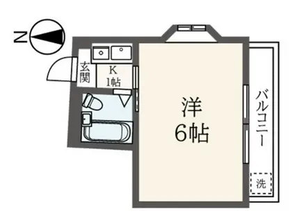 クリーンコーポ(1K/3階)の間取り写真