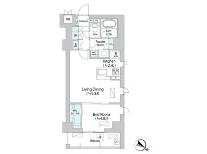 イストワール阿佐ヶ谷(1LDK/3階)の間取り写真