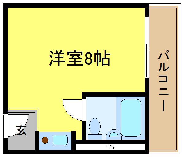 グロースコート平野(ワンルーム/4階)の間取り写真