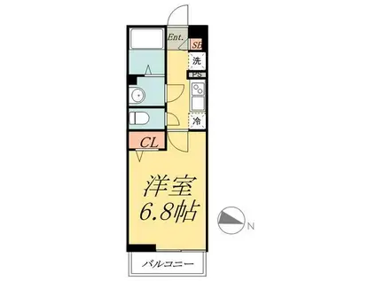 リブリ・進(1K/1階)の間取り写真